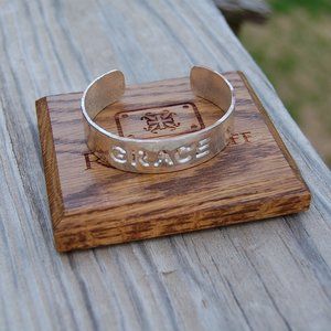 Rustic Cuff Cut Out .5 - GRACE silver